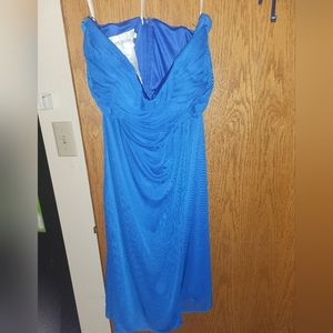 Blue strapless formal dress from David's Bridal. Size 8 dress
